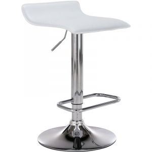 Tabouret de bar Eco tabouret en cuir rembourré haut tabouret pivotant réglable diverses couleurs Couleur : Blanc