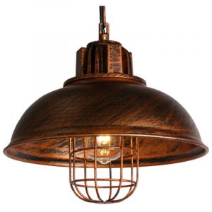 Lustre Suspension Industrielle R&eacute;tro E27 33cm Bronze Plafonnier Luminaire Cuisine Caf&eacute; Salon Restaurant 1PCS