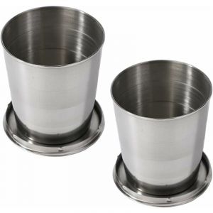 2 Pièces Gobelet Pliable en Inox, Tasse Rétractable Acier Inoxydable, Tasse Rétractable Pliante, Tasse Pliable en Acier Inoxydable Tasse De Voyage,