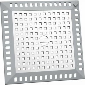 Attrape Cheveux Douche 12,2 x 12,2 cm Filtre Evier Cuisine de Carré en Acier Inoxydable Argenté Grille Evier Anti-Obstruction pour Douche de Salle de