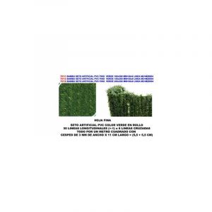 Fplus - Haie de Bambou Artificielle pvc Feuille Mince Pin Vert 2,0 x 3 mm Z8004