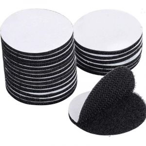 RHG 60 pi&egrave;ces Bande Velcro Auto-Adh&eacute;sive, Tr&egrave;s Forte, 60 x 60 mm, Noir