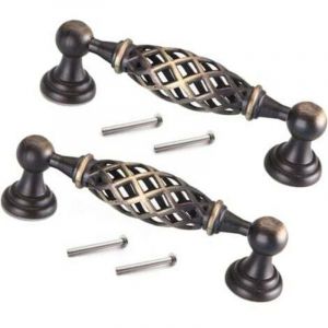 2 Pi&egrave;ces Oiseaux en M&eacute;tal pour Tiroirs, L'armoire Poign&eacute;e de Cage, Poign&eacute;e de Meuble en Bronze Antique, Poign&eacute;e de Tiroir Creuse, pour Armoires de