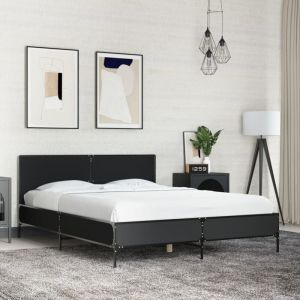 Maison Chic - Cadre de lit sans matelas-Structure de lit noir 120x190 cm 613282