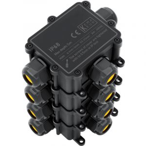 Bo&icirc;te de d&eacute;rivation &eacute;tanche IP68 - Etanche Bo&icirc;te de Jonction - Bo&icirc;tier de raccordement &eacute;lectrique 3 voies pour c&acirc;ble de 4-14mm - Connecteurs de