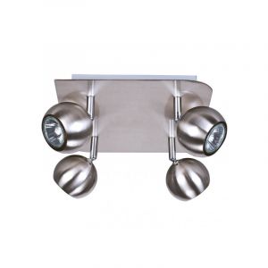 Plafonnier pat&egrave;re orientable bowl GU10 4x35W alu