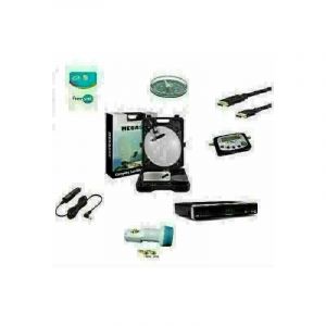 Hdme - kit camping car Parabole 35 cm + Recepteur THS805 fransat + kit satfinder + kit coaxial