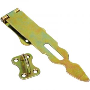 Kotarbau - Loquet de sécurité à charnière 200 mm Charnière de sécurité Galvanisée Acier Or Ferrure de porte Ferrure de portail