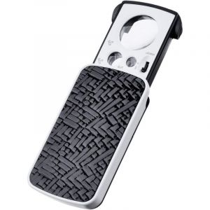 Loupe Bijoutiers Loupe de Poche Petite Loupe Portable Loupe de Bijoux 30 X 60 X 90 X Grossissement avec LED et UV Lampes (Noir)
