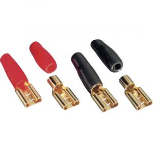 Sinuslive - Jeu de fiches pour haut-parleurs HiFi auto 1 x 6 mm² doré