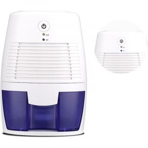 D&eacute;shumidificateur domestique, mini d&eacute;shumidificateur 500 ml, faible bruit, &eacute;conomie d'&eacute;nergie, grand d&eacute;bit d'air, protection automatique, r&eacute;servoir