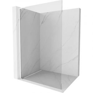 Mexen Kioto L paroi de douche Walk-in 85 x 200 cm, transparent, blanc - 800-085-103-20-00