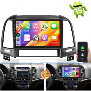 Autoradio Android 15 avec Apple CarPlay, RDS, GPS et Wi-Fi pour Fiat Doblo MK2/Opel Combo D, &eacute;cran tactile, compatible Apple CarPlay et Android 15.