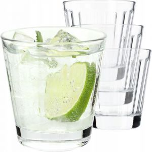 KADAX Verres à boire en verre neutre Calcium - Verres à eau universels - Pour boissons - Mojito - Café glacé (Amalia 175 ml, 4)