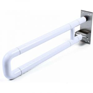 Gojoy - Barre Pliante Poignée Handicapé, wc wc Support Charnière, Inox Flip Up Handicap pour Personnes Âgées, Handicapées et Handicapés