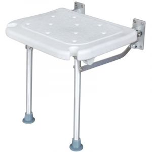 Banc de douche pliable, si&egrave;ge de bain rabattable &agrave; fixation murale, chaise de salle de bain &agrave; visser, tabouret avec pieds antid&eacute;rapants, trous de