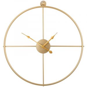 Horloge au Style Minimaliste en Acier Doré Décoratif et Sans Chiffre pour Intérieur Moderne et Glamour Beliani