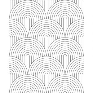 Papier peint g&eacute;om&eacute;trique ray&eacute; 44&times;300 cm, minimaliste, imperm&eacute;able, cuisine/fen&ecirc;tre.