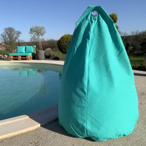 Housse pour pouf poire Turquoise 80 cm