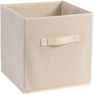 Bo&icirc;te de rangement, 2 pi&egrave;ces,, ensemble panier en tissu pour unit&eacute; de rangement, 27 cm x 27 cm x 28 cm, panier beige