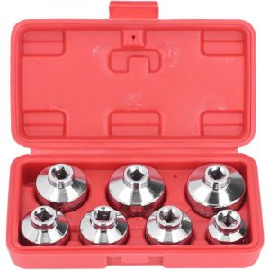 Eosnow Jeu de douilles de cl&eacute; de capuchon de filtre &agrave; huile, 7 pi&egrave;ces, entra&icirc;nement 3/8 pouces 24 27 29 30 32 36 38mm de remplacement pour Benz