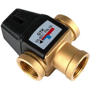 Mitigeur thermostatique pour chauffe-eau solaire en laiton &uml;&curren; filetage male 3 voies DN20,