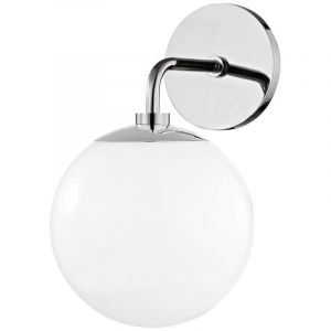 Hudson Valley Lighting - Stella Applique murale à 1 ampoule nickel poli, verre
