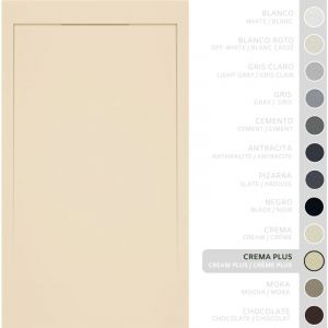 Soulbath - Receveur de Douche Ultra-Plat Antid&eacute;rapant &ndash; R&eacute;sine Gel Coat - Texture Lisse/Pierre &ndash; cr&egrave;me intense - 130x80 - Grille int&eacute;gr&eacute; m&ecirc;me couleur