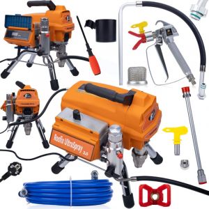 Rosfix Tornado RT4 UltraSpray – Station de Peinture Airless 3000W, 22MPa, 3,2L/min Double Pistolet, Écran LCD, UltraSpray 3.0 Pour Murs, Plafonds,