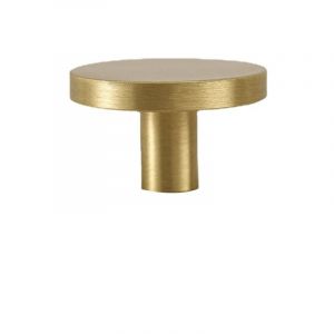Sollbry - Lot de 4 boutons d'armoire de cuisine dorés, boutons en laiton massif pour tiroir de commode, poignées d'armoire de salle de bain