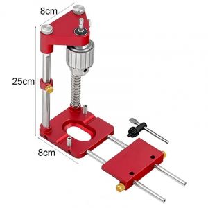 Dmtool - Perceuse réglable en alliage d'aluminium pour le travail du bois Perceuse d'établi avec guide de perçage automatique Perceuse d'établi