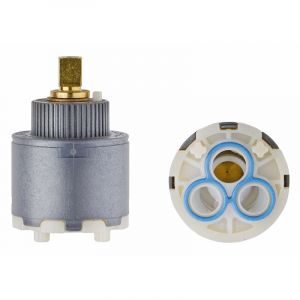 Cartouche thermostatique 35mm avec disques en c&eacute;ramique &ndash; Compatible Ondina CR7650Q &ndash; Goupille d'accouplement carr&eacute;e en m&eacute;tal 7x7mm &ndash; Rubinetteriashop