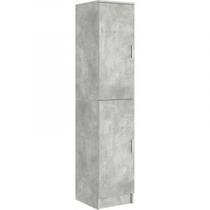 Buffet Gris béton mdf finition effet béton Standard Portes Vidaxl