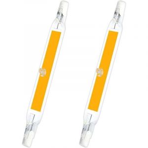 R7S 78mm LED 5W Blanc Chaud 3000K, 500LM, R7S J78 COB LED Lin&eacute;aire Remplacer Crayon Halog&egrave;ne 40W 50W, Ampoule R7S LED 78mm Slim pour Mini