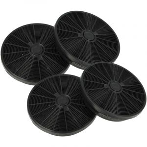 4x Filtres &agrave; charbon actif compatible avec Cobal K7010038, K7010039, HC90XC, HC60NT, HC90BT, HC60BT, K7010075 hotte aspirante - Vhbw