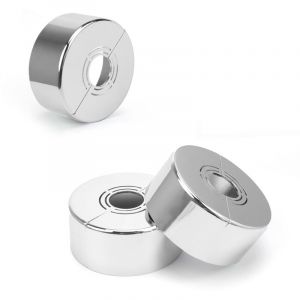 3 Pièces Rosace Mitigeur Douche, Rosace Radiateur, Procédé de Galvanoplastie Cache Radiateur, Diamètre Applicable 20mm/25mm/33mm, pour Accessoires