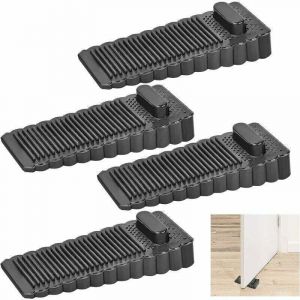 But&eacute;e de porte en caoutchouc, 4 pi&egrave;ces cale de porte en caoutchouc cale de porte antid&eacute;rapante r&eacute;glable en hauteur cale de but&eacute;e de fen&ecirc;tre pour