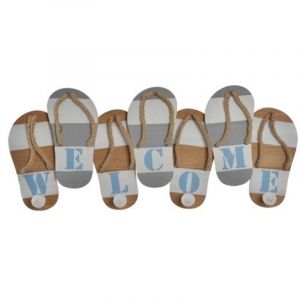 Porte-Manteau Nautique En Bois - 47x5x20cm