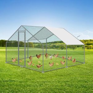 Tolletour - Poulailler xxl Enclos d'extérieur avec serrure de sécurité et chiffon de peinture en polyéthylène imperméable 3 x 3 x 2 m