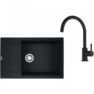 Franke - Colonnes - Set de cuisine G277MČ, évier en fragranit mrg 611-78 + robinet fn 6018.901, noir mat 114.0700.797