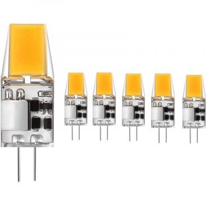 Ampoule LED G4 12V, 5W G4 LED COB &Eacute;quivalent 30W 50w G4 Ampoule Halog&egrave;ne, Blanc Naturel 4000K, 500 Lumens, Non Dimmable, Lot de 5 [Classe &eacute;nerg&eacute;tique