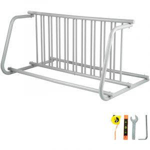 Mophorn - vevor 10 supports porte-velos au sol, 150 cm de longueur, porte-velos tout en acier, capacite de 10 velos, support de rangement double face