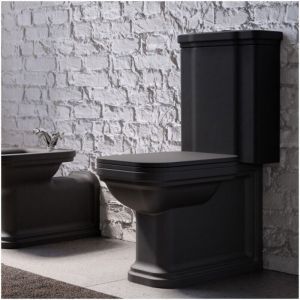 Cristina Ondyna - Bloc wc complet r&eacute;servoir bas c&eacute;ramique noir mat waldorf WD411713