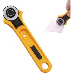 28mm,Cutter Rotatif Lames,Couteau Rotatif,Cutter Rotatif Couture,Cutter Couture,Cutter Rotatif Tissu,Cutter Circulaire,Coupeuse Papier,pour