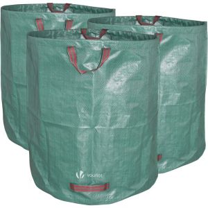 ZVD - 3 Pack Garden Bag 272L Heavy Duty Garden Waste Bags Garden Waste Bag Heavy Duty pp Waste Bag 3 Pack Garden Waste Bags Garden Trash Bags