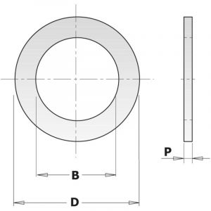 299.215.00 Bague De Reduction Pour Lame 25.4-22x1.4