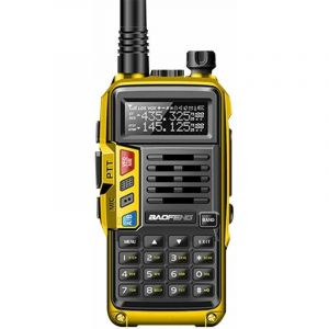UV-S9 Dual Band Portable Walkie Talkie 10W Ham Radio 2 Antennes 10KM Fonction VOX longue port&eacute;e 128CH - Jaune