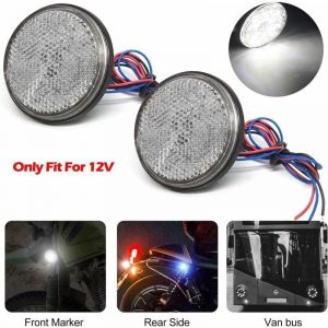 2Pcs Moto LED Réflecteur,Universal Feux de Remorque Led 12V Feu Arriere pour Remorque Feu de Gabarit Led pour Moto LED étanche Réflecteur Feu Stop