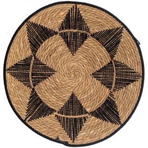 Décoration murale naturelle en palmier et jonc de mer pour décoration de jardin, 52 cm – Tableau mural élégant