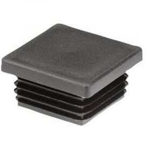 Bouchon carr&eacute; 90X90 &eacute;paisseur tole du tube 3 &agrave; 5 Polyethyl&egrave;ne noir-3 pi&egrave;ces